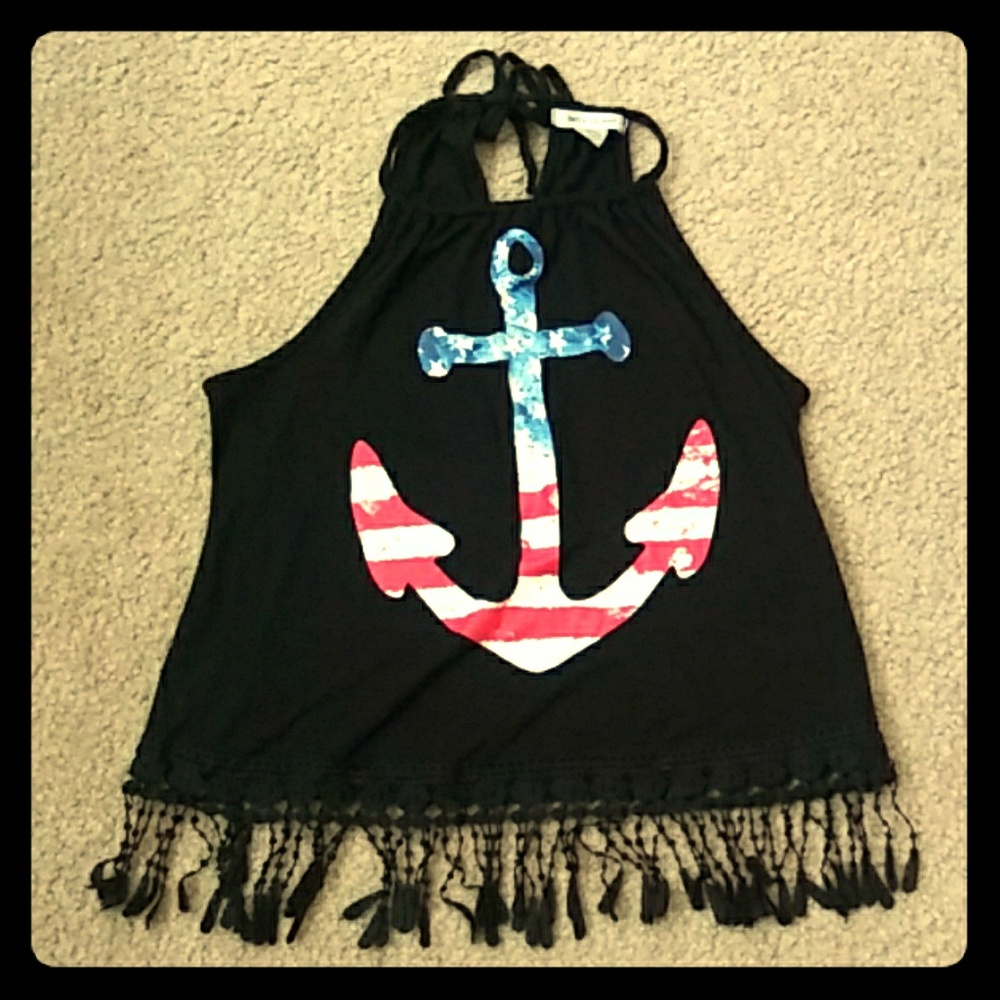 American Flag Anchor tank top